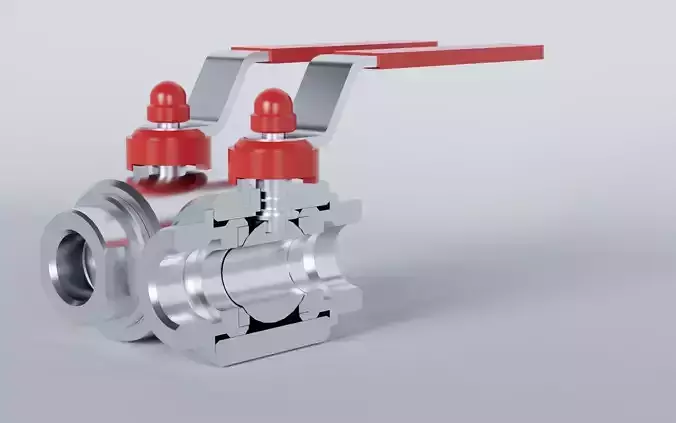 Ball Valve Free 3D model