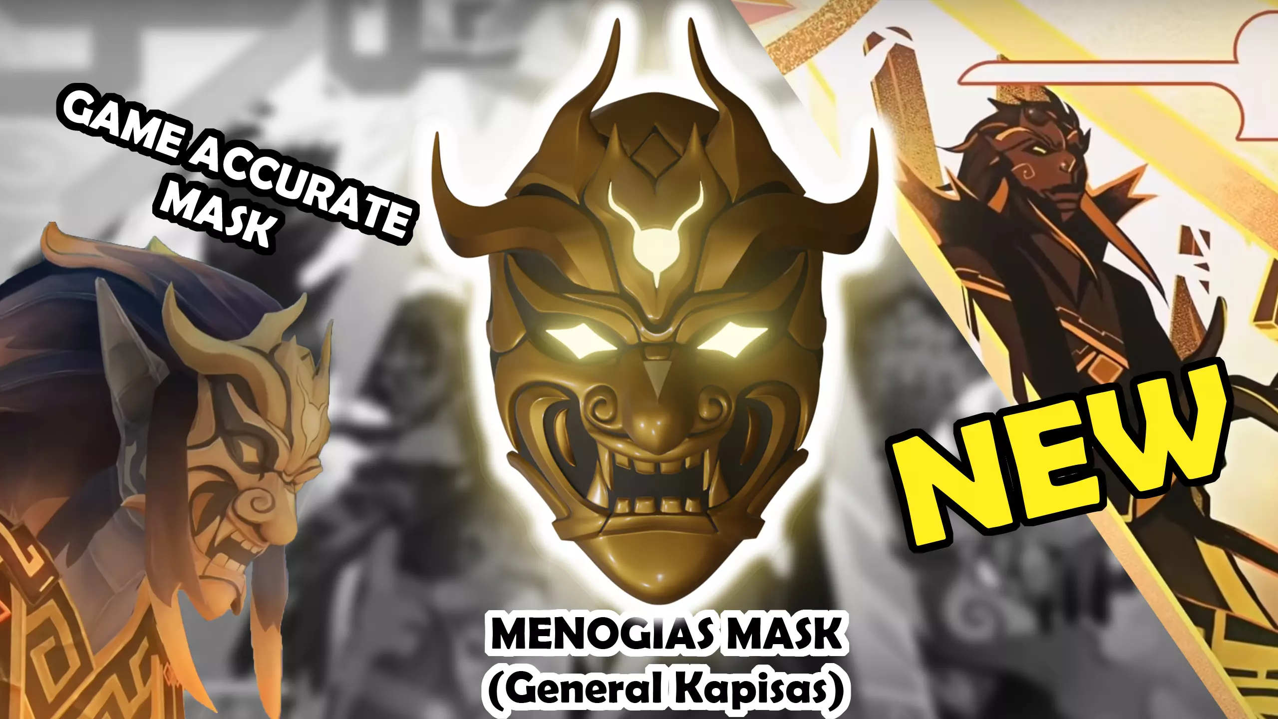 Menogias Mask game accurate 3D Print file 3D print model