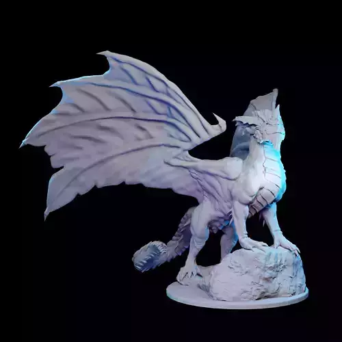 4-Inch Base Gargantuan Blue Dragon