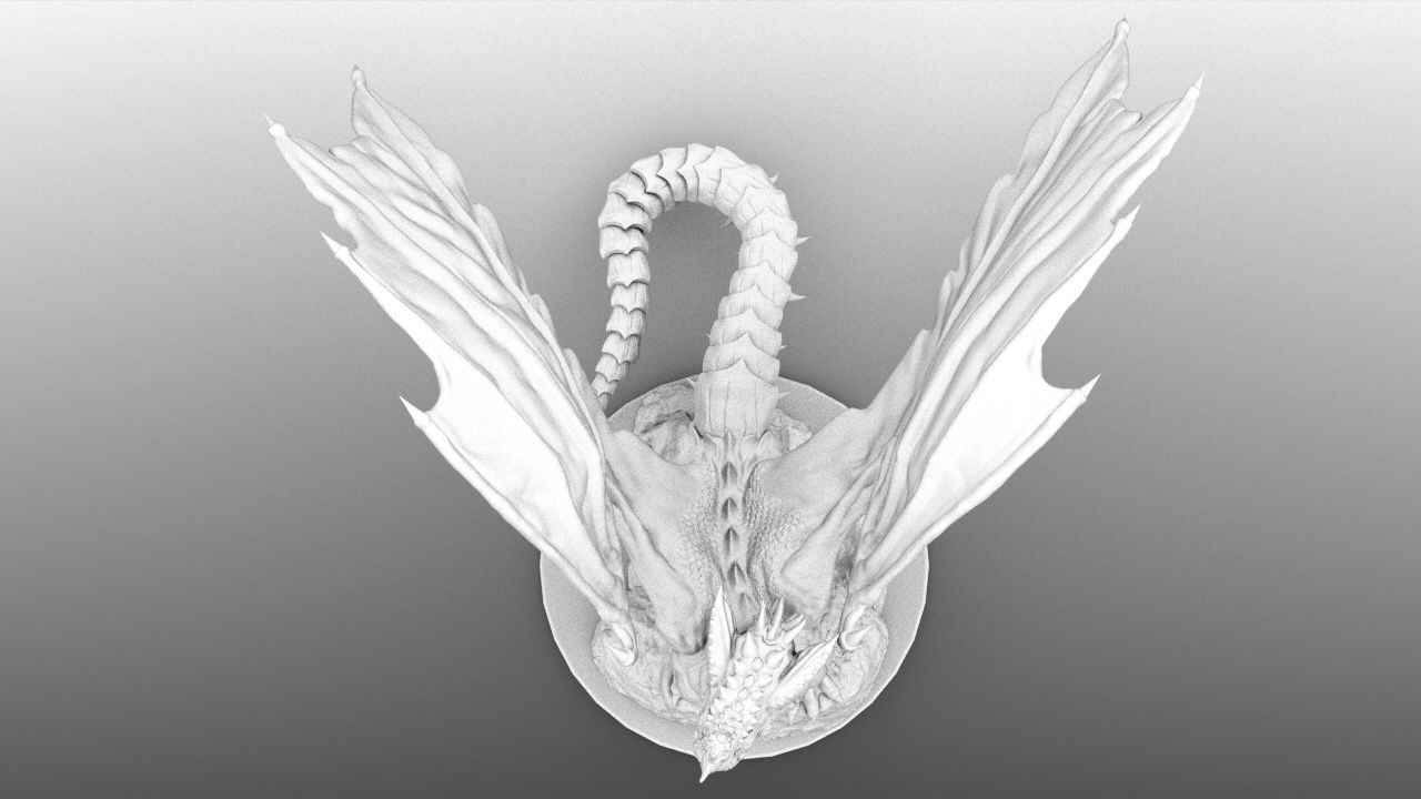 4-Inch Base Gargantuan Blue Dragon 3D print model_10