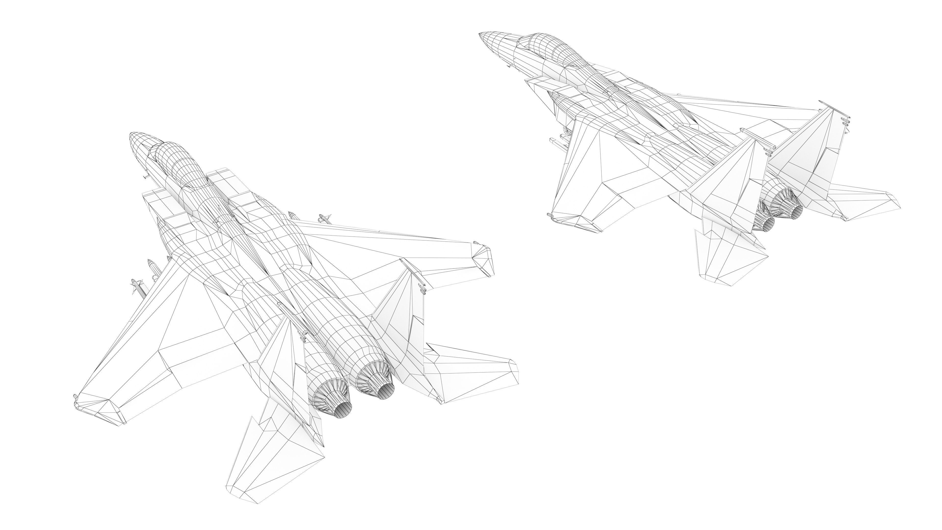 F-15 Eagle With 11 Different Textures Low-poly 3D model_44