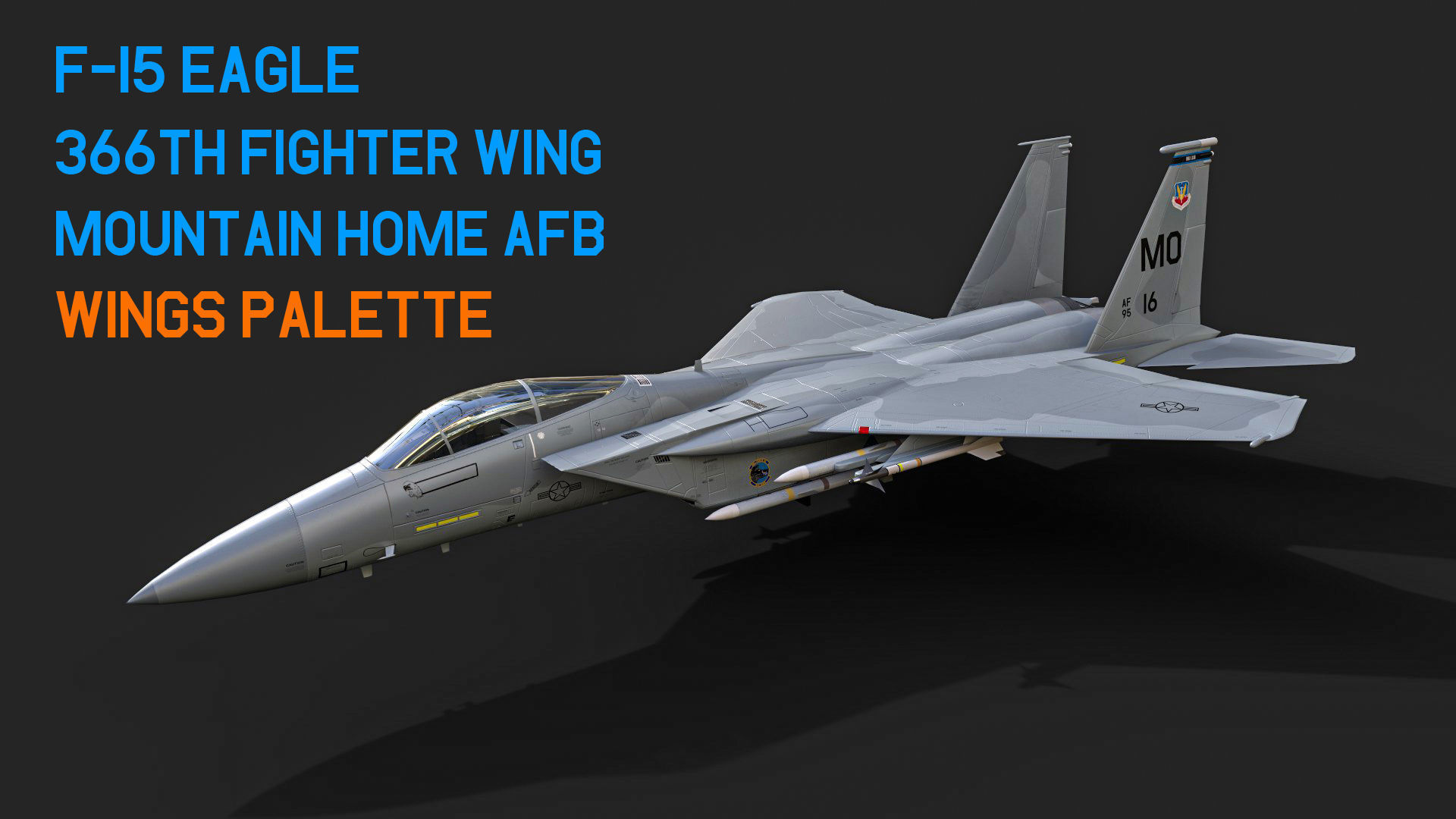 F-15 Eagle With 11 Different Textures Low-poly 3D model_8
