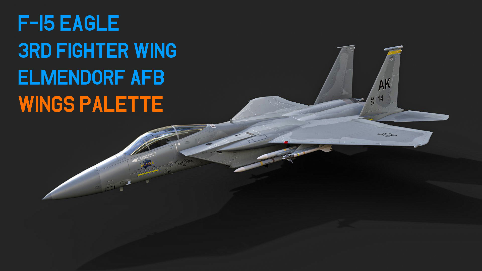 F-15 Eagle With 11 Different Textures Low-poly 3D model_5