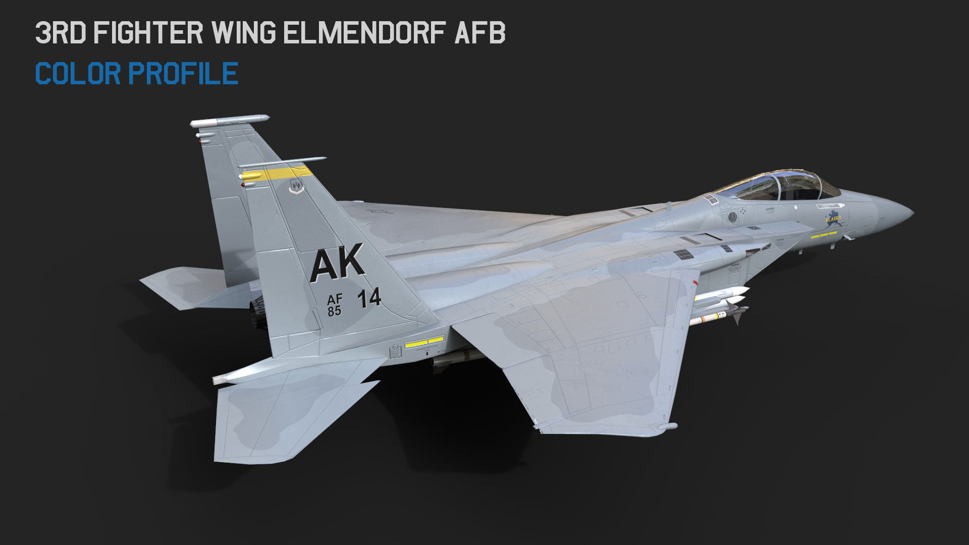 F-15 Eagle With 11 Different Textures Low-poly 3D model_38