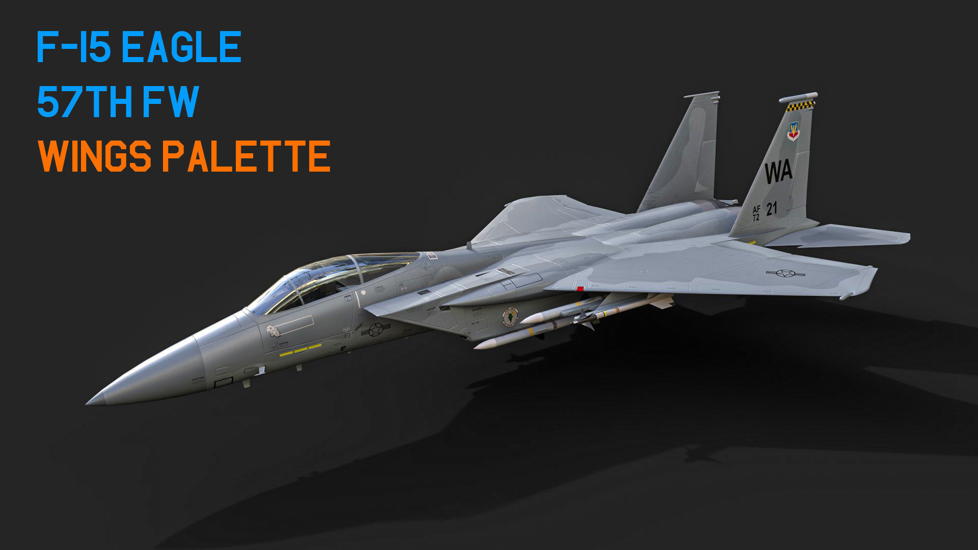 F-15 Eagle With 11 Different Textures Low-poly 3D model_11