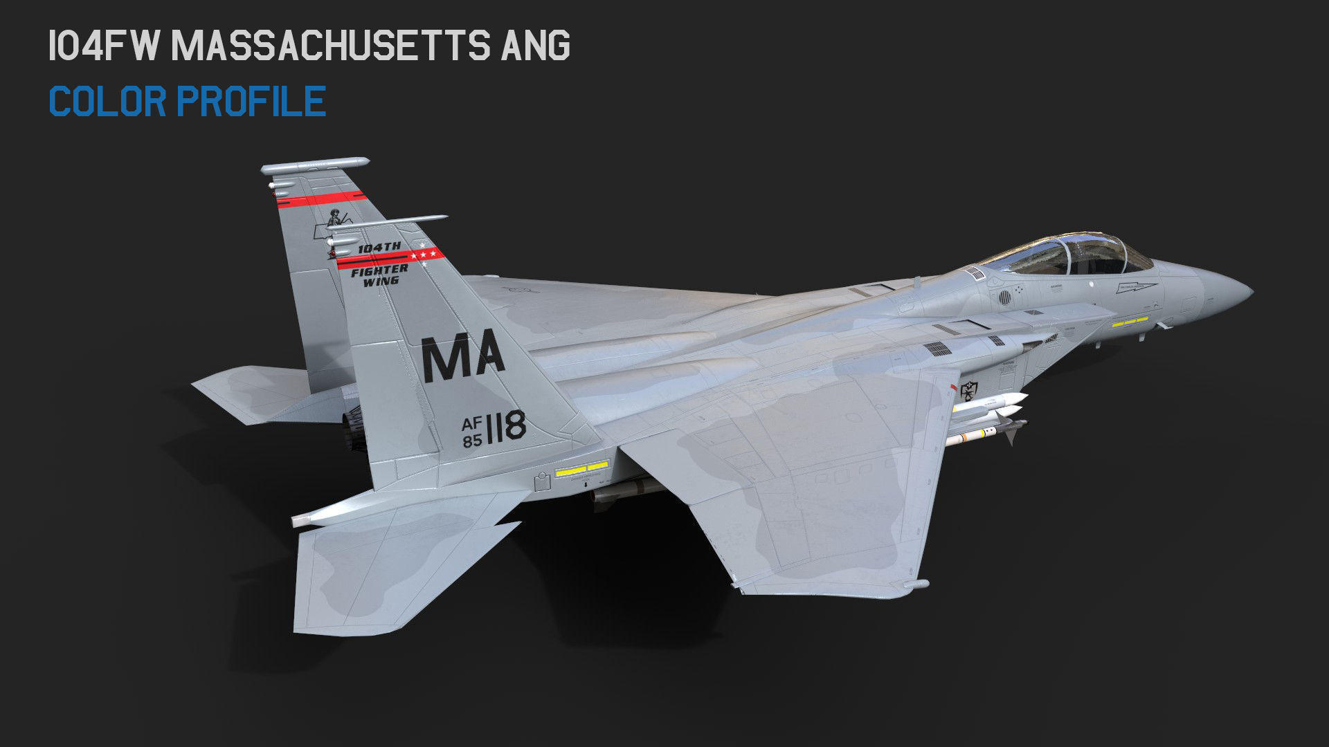 F-15 Eagle With 11 Different Textures Low-poly 3D model_36