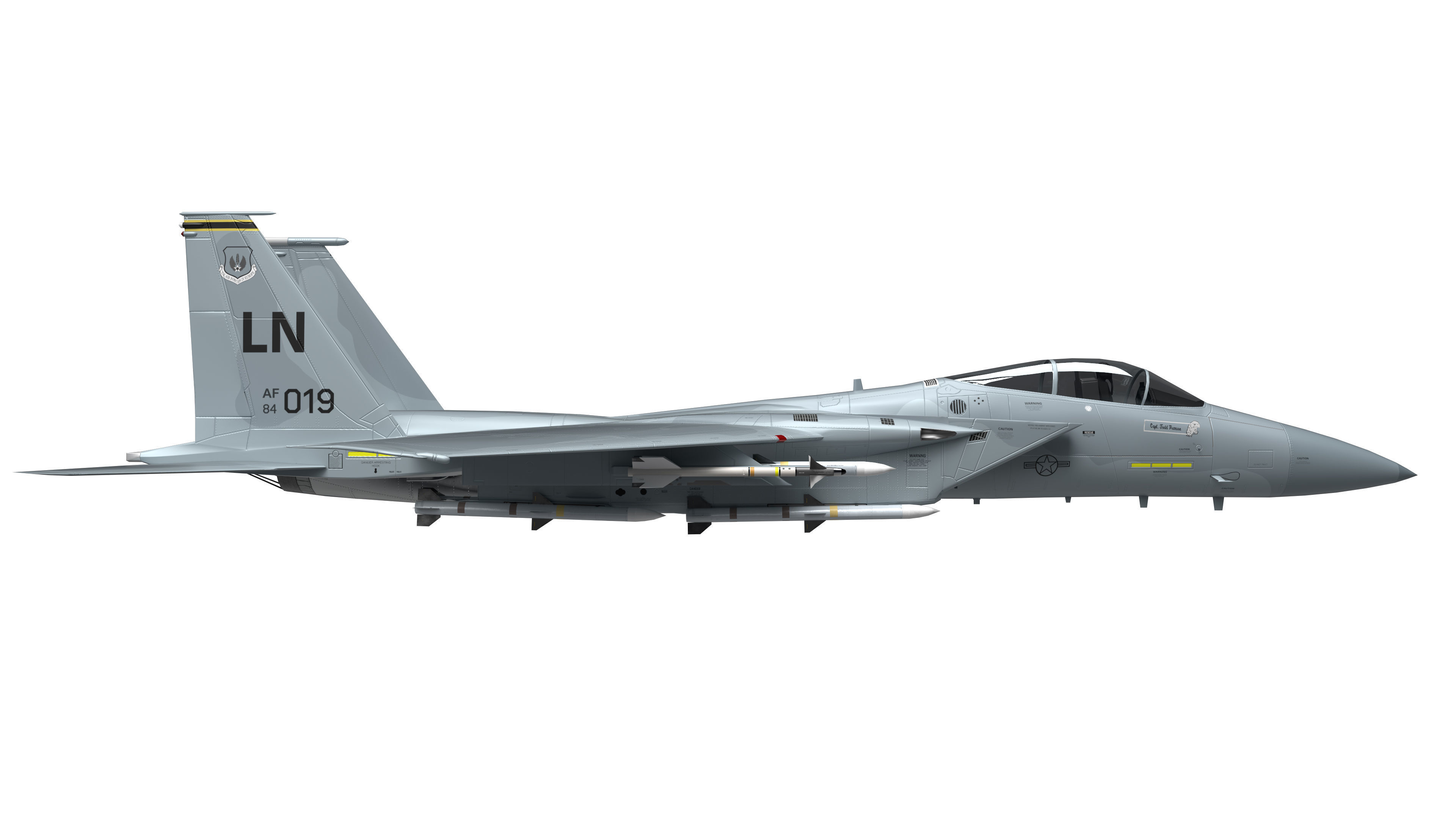 F-15 Eagle With 11 Different Textures Low-poly 3D model_24