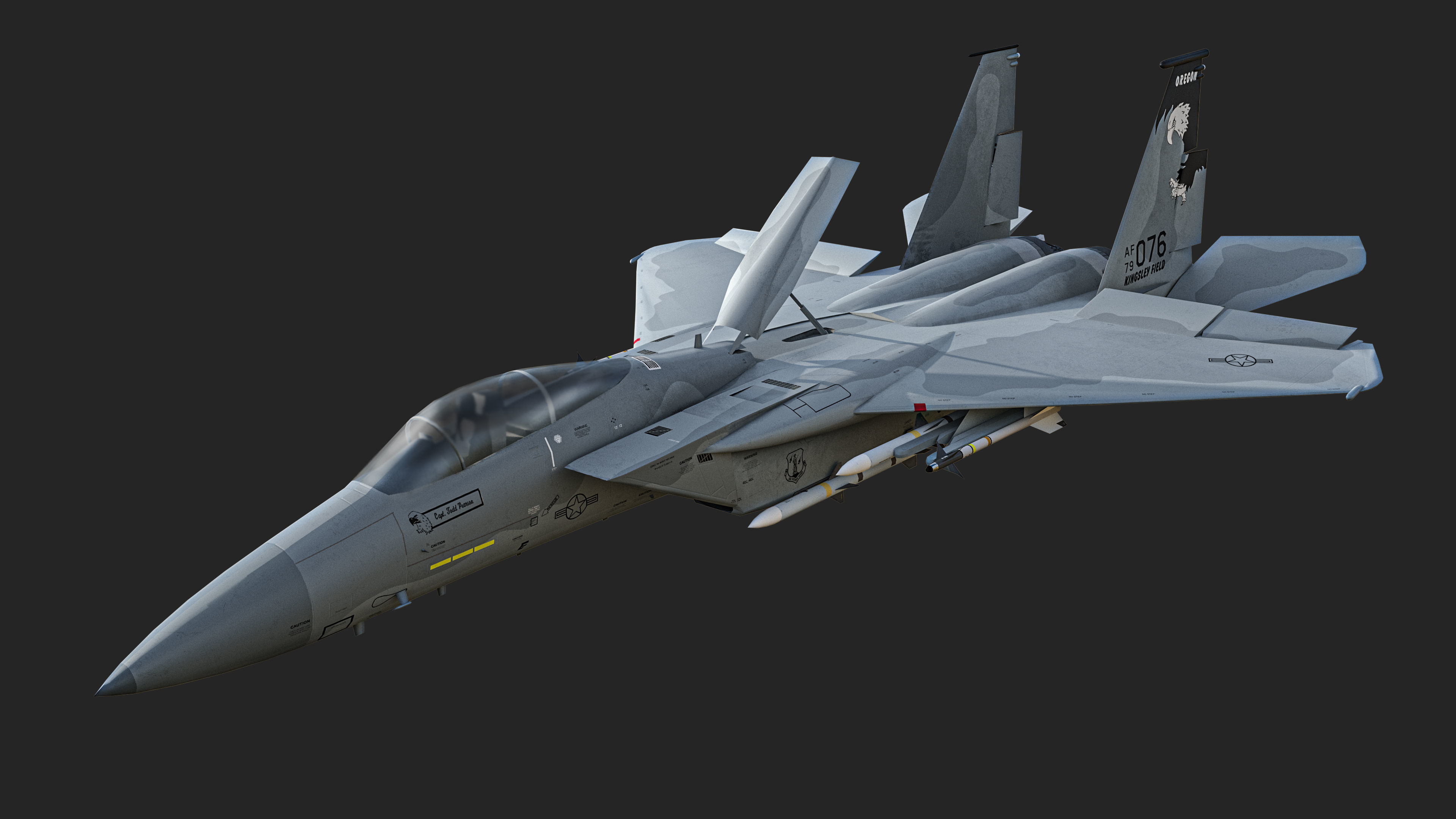 F-15 Eagle With 11 Different Textures Low-poly 3D model_12