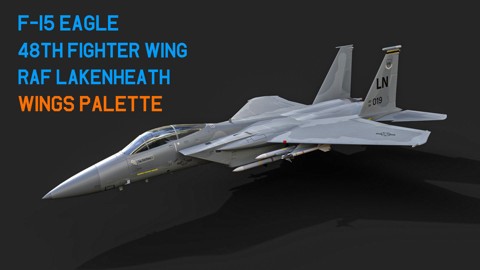 F-15 Eagle With 11 Different Textures Low-poly 3D model_6