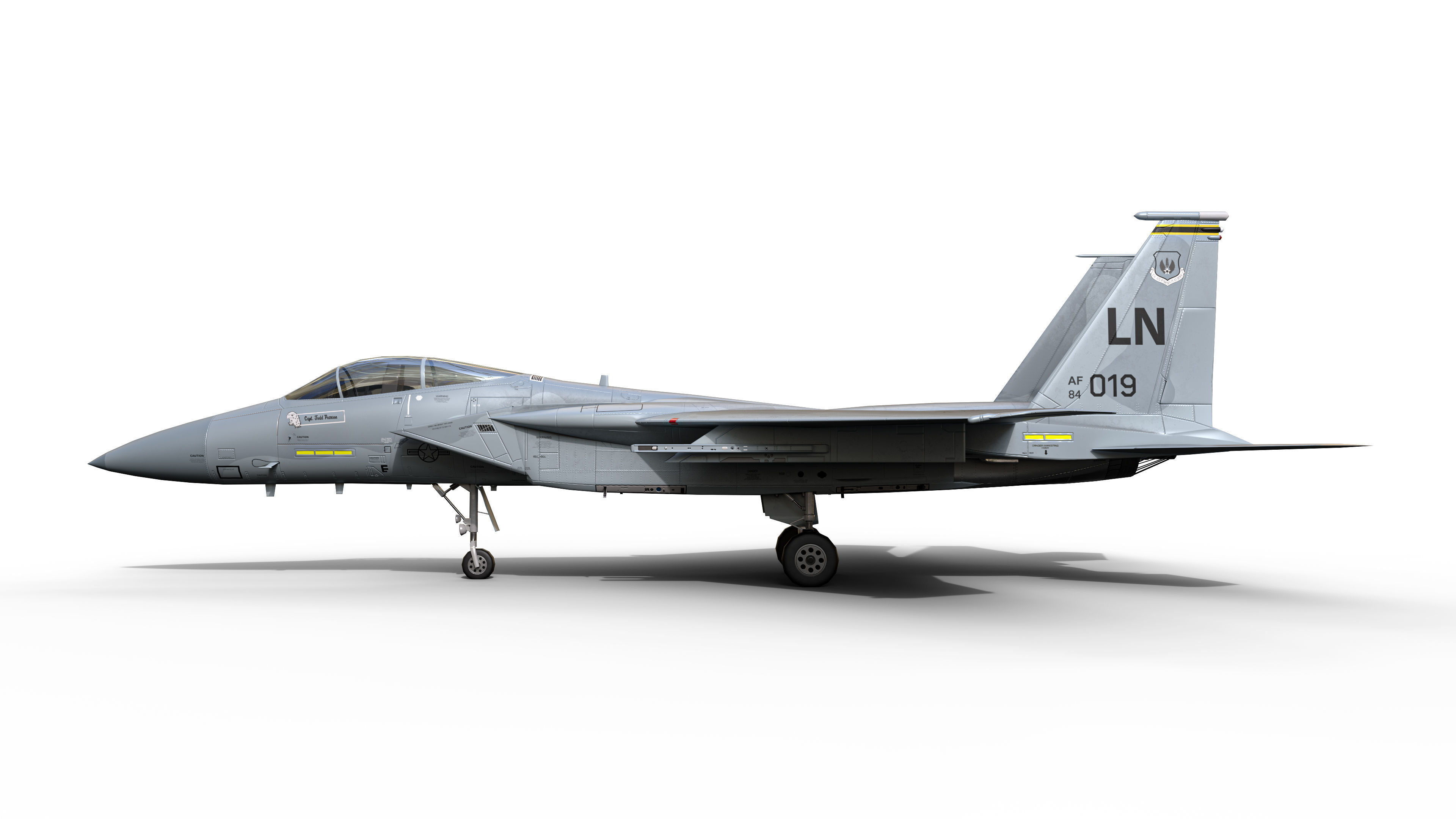 F-15 Eagle With 11 Different Textures Low-poly 3D model_17