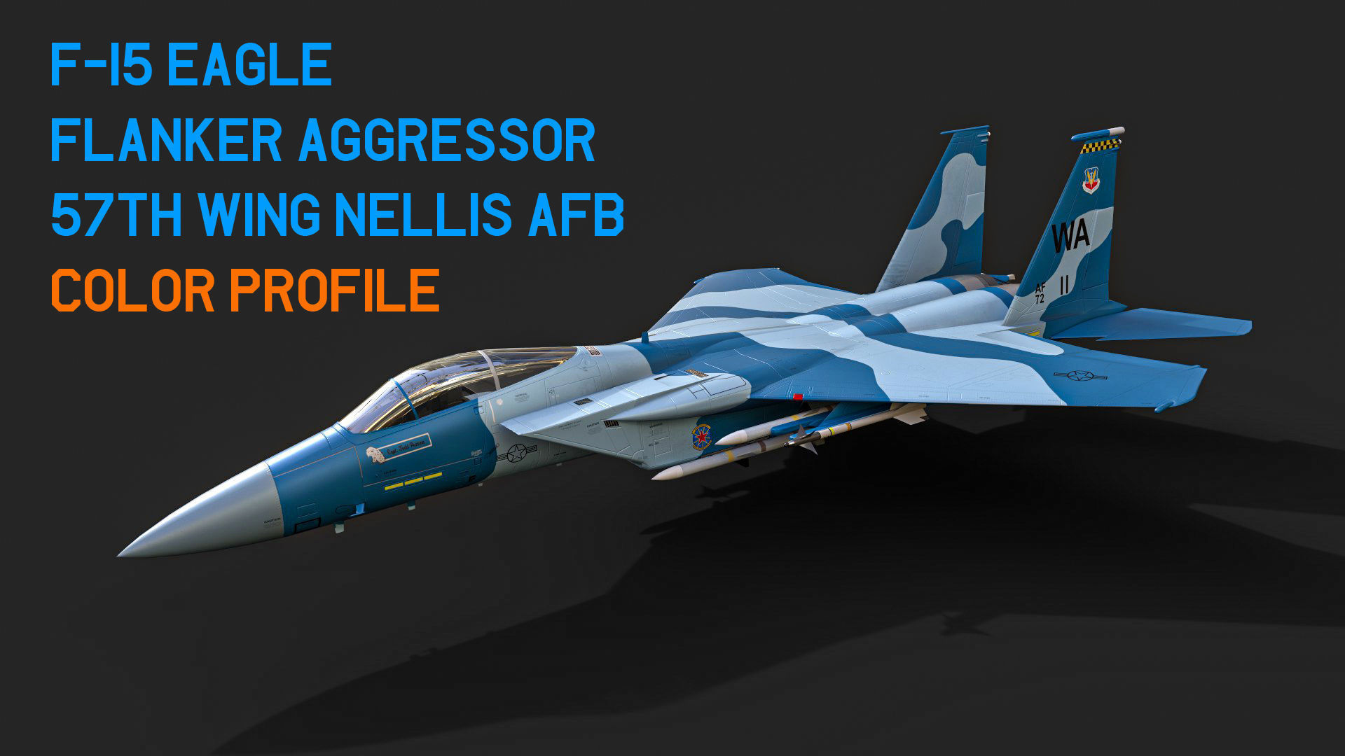 F-15 Eagle With 11 Different Textures Low-poly 3D model_2