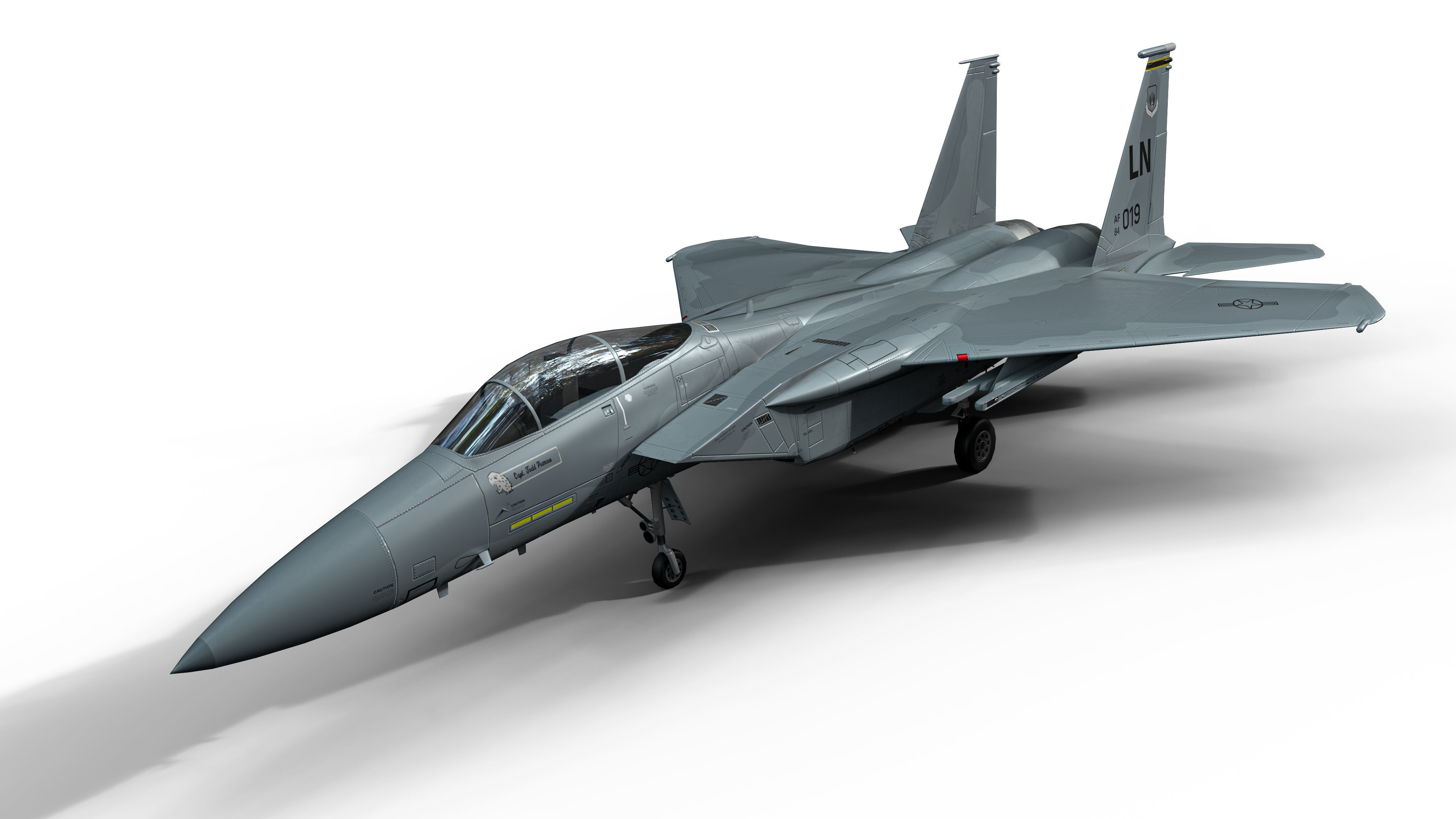 F-15 Eagle With 11 Different Textures Low-poly 3D model_18