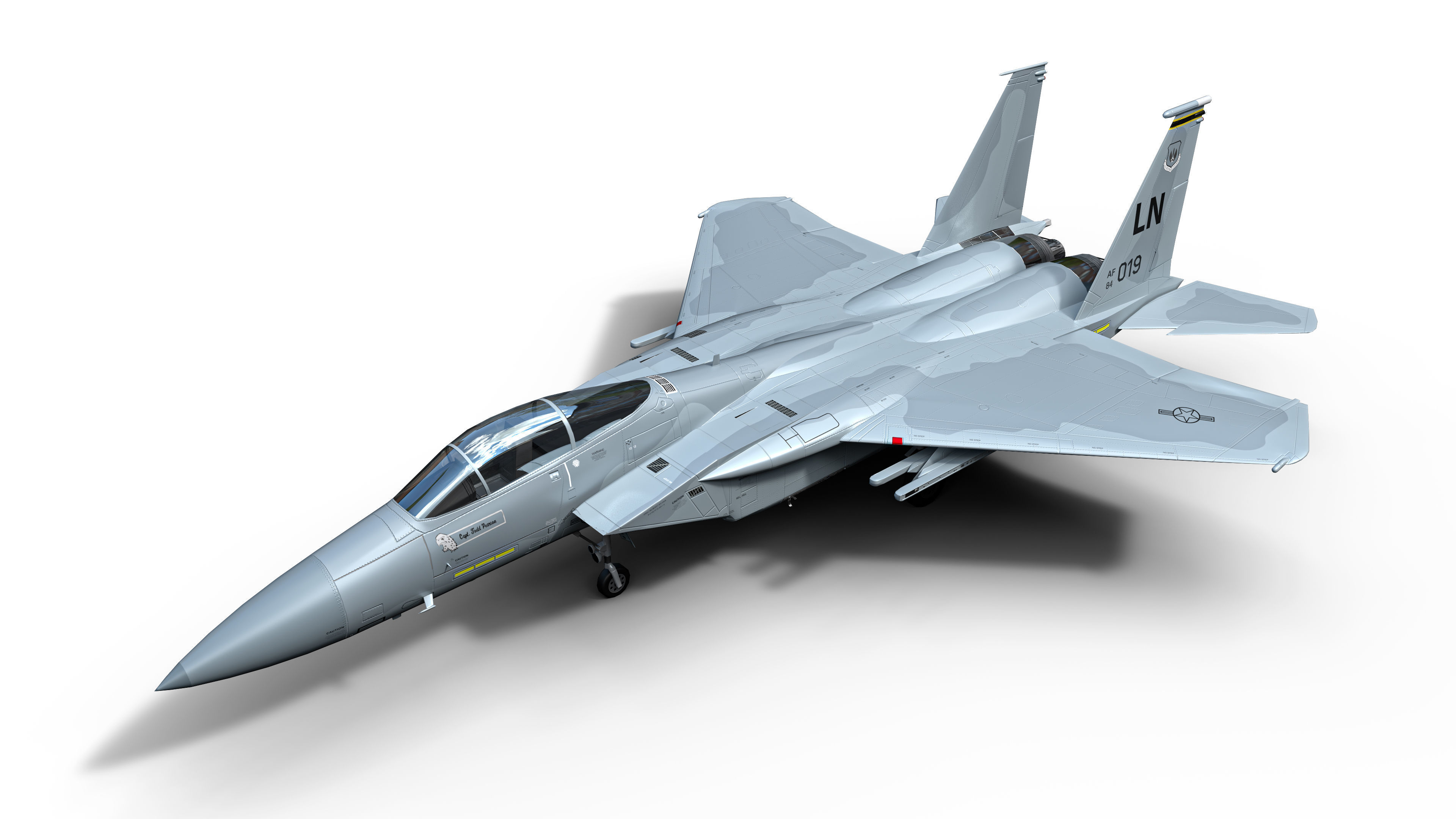 F-15 Eagle With 11 Different Textures Low-poly 3D model_13