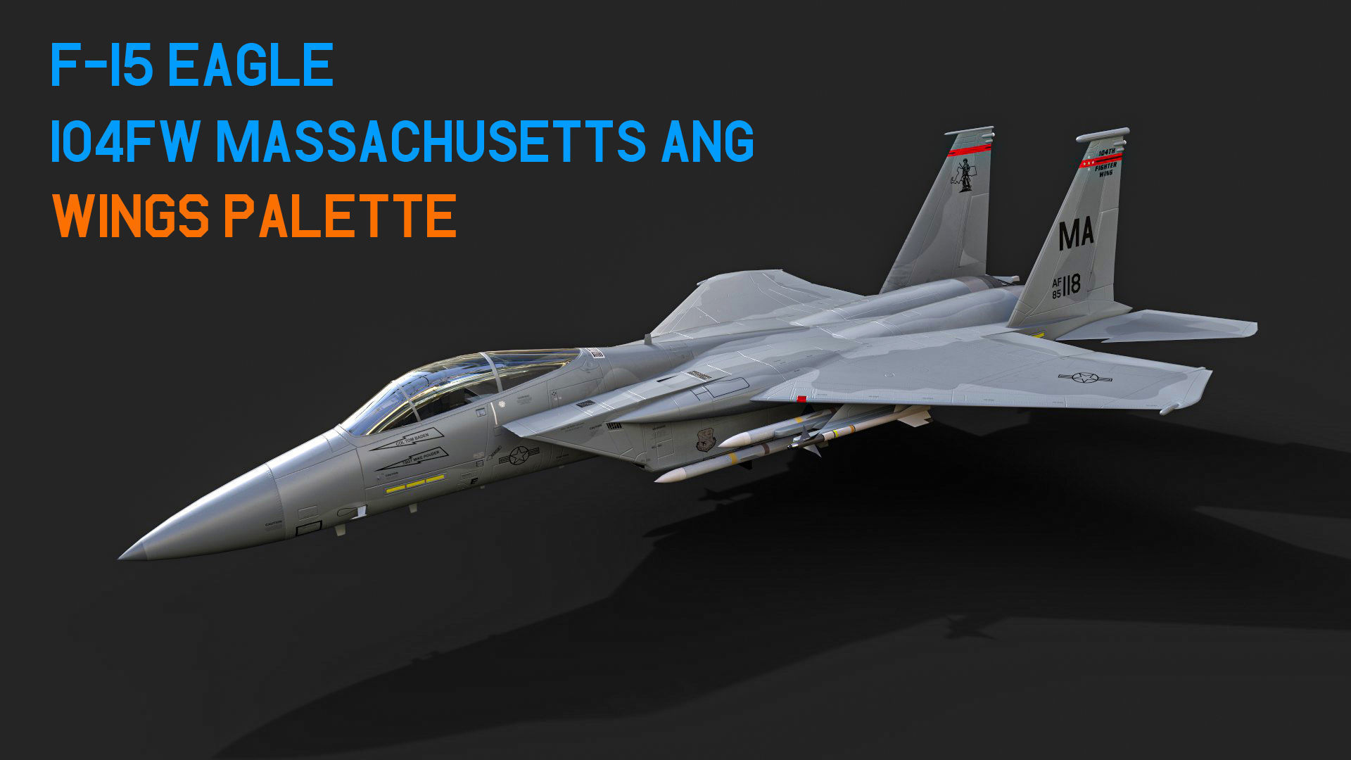 F-15 Eagle With 11 Different Textures Low-poly 3D model_7