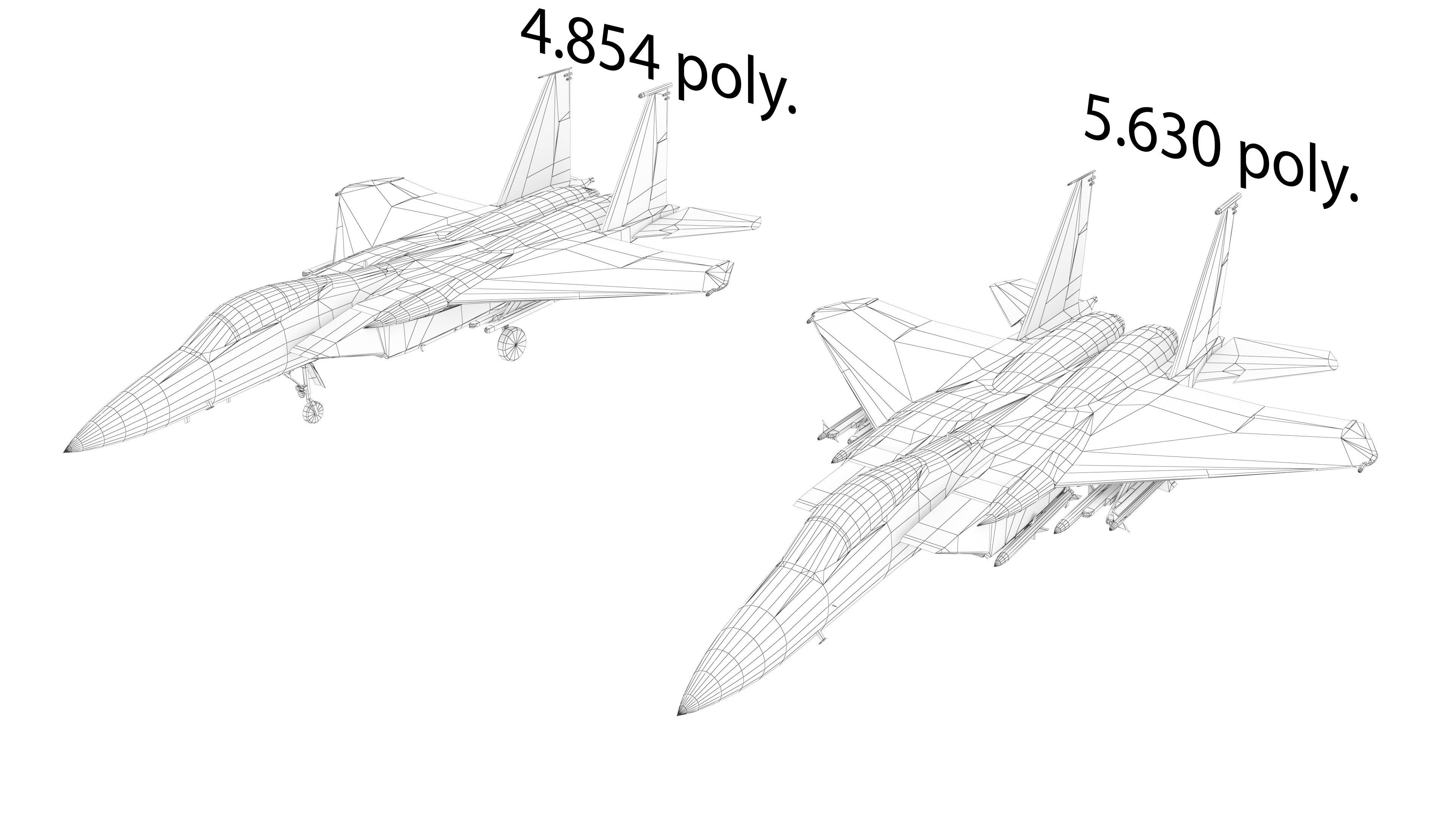 F-15 Eagle With 11 Different Textures Low-poly 3D model_43