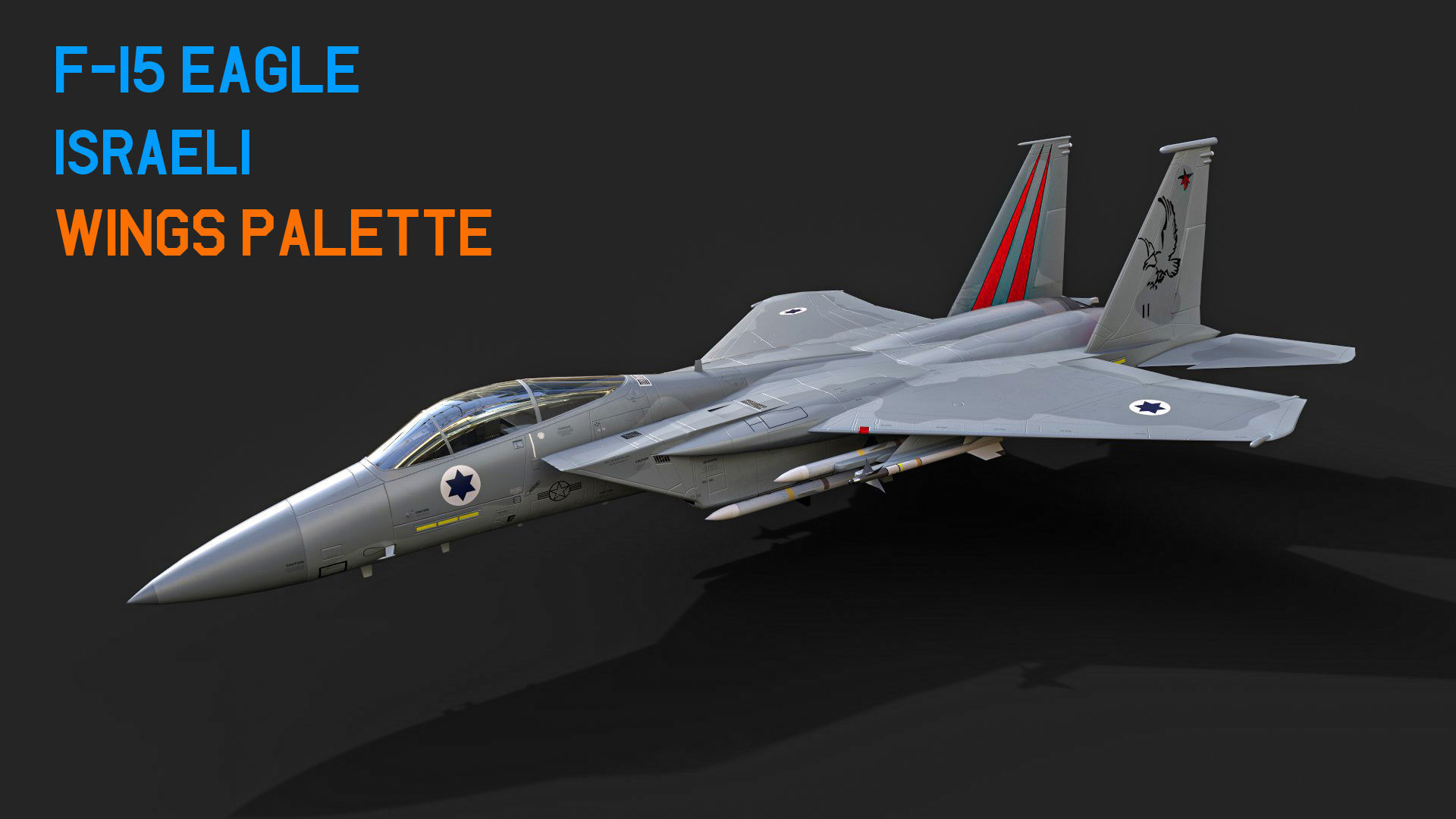 F-15 Eagle With 11 Different Textures Low-poly 3D model_3