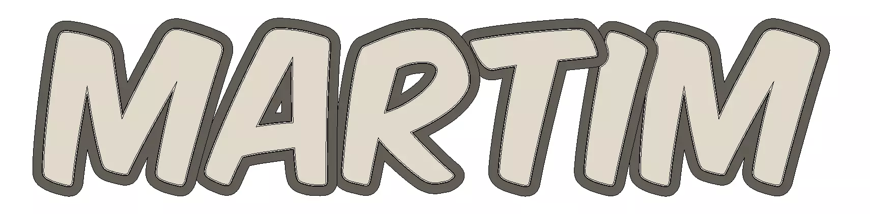 NameLED Martim 3D print model