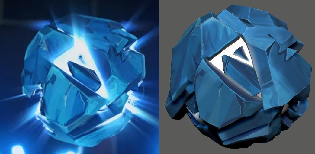 Crystal Hextech Arcane STL 30mm 3D print model_1