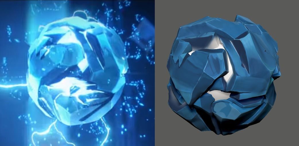 Crystal Hextech Arcane STL 30mm 3D print model_3