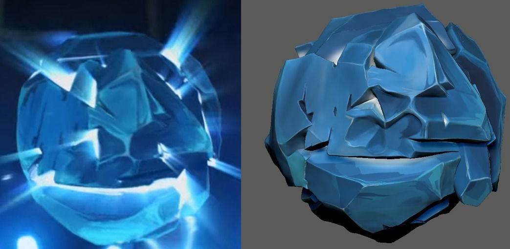 Crystal Hextech Arcane STL 30mm 3D print model_2