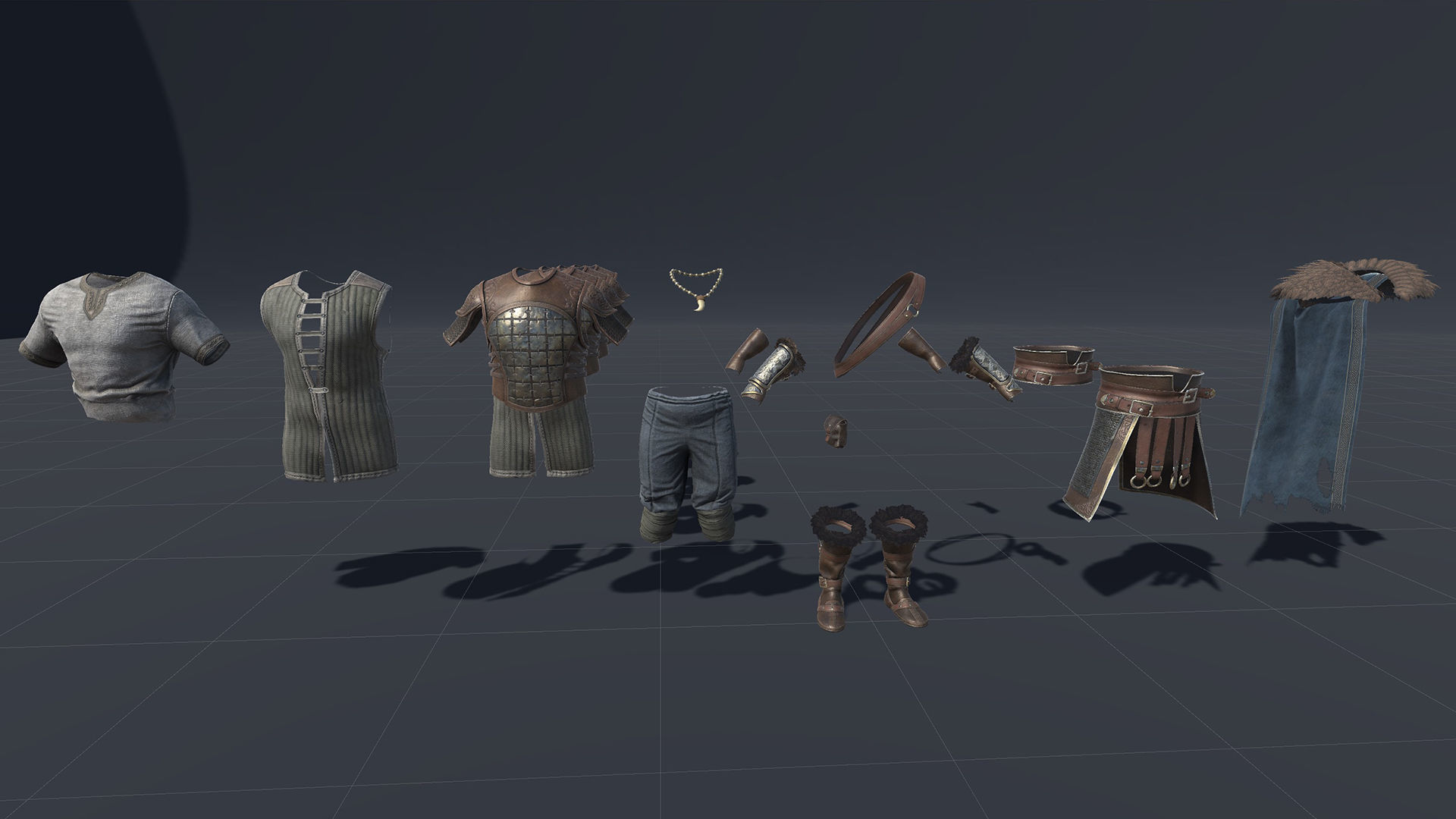 Viking warrior Low-poly 3D model_26