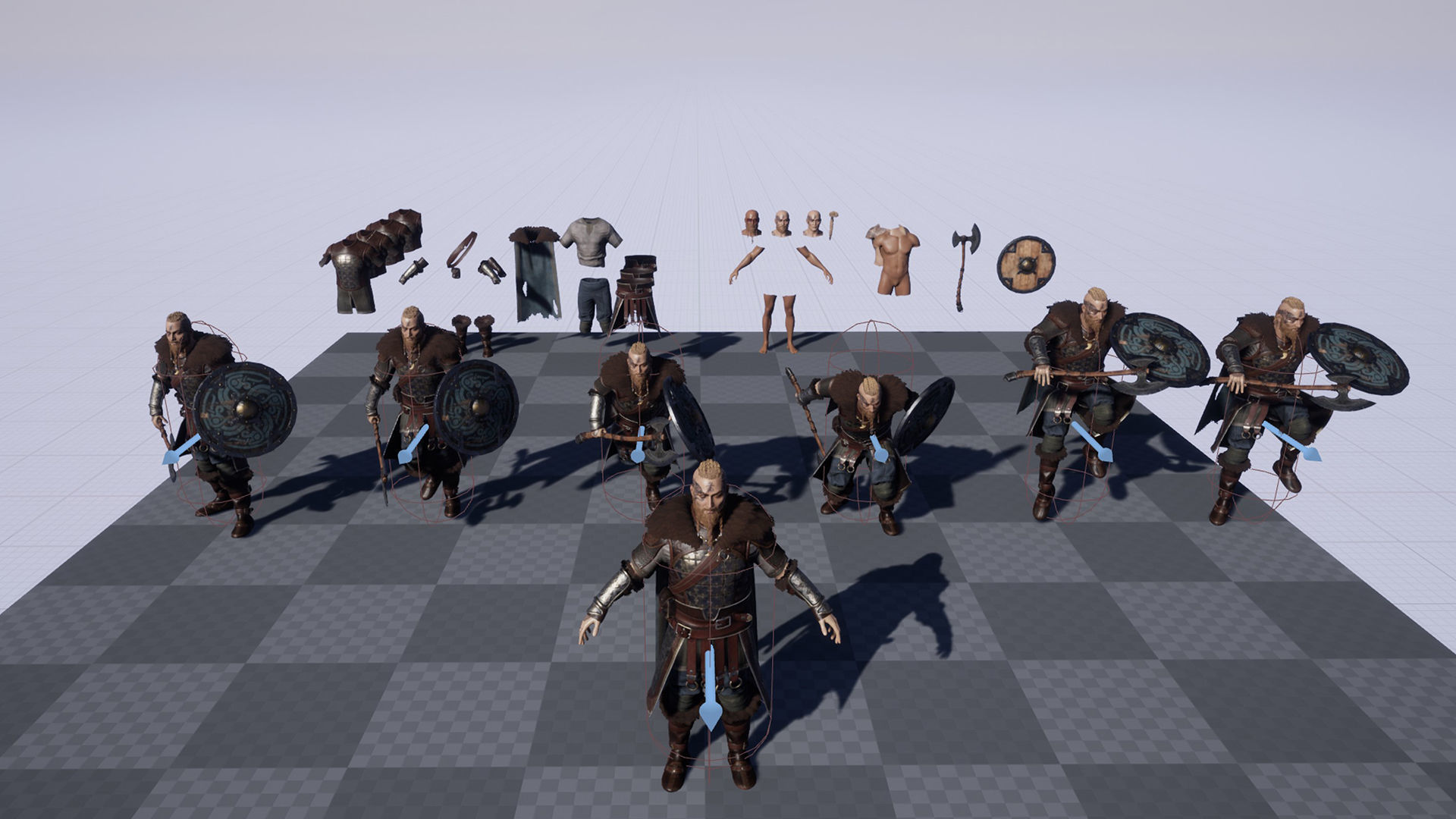 Viking warrior Low-poly 3D model_18