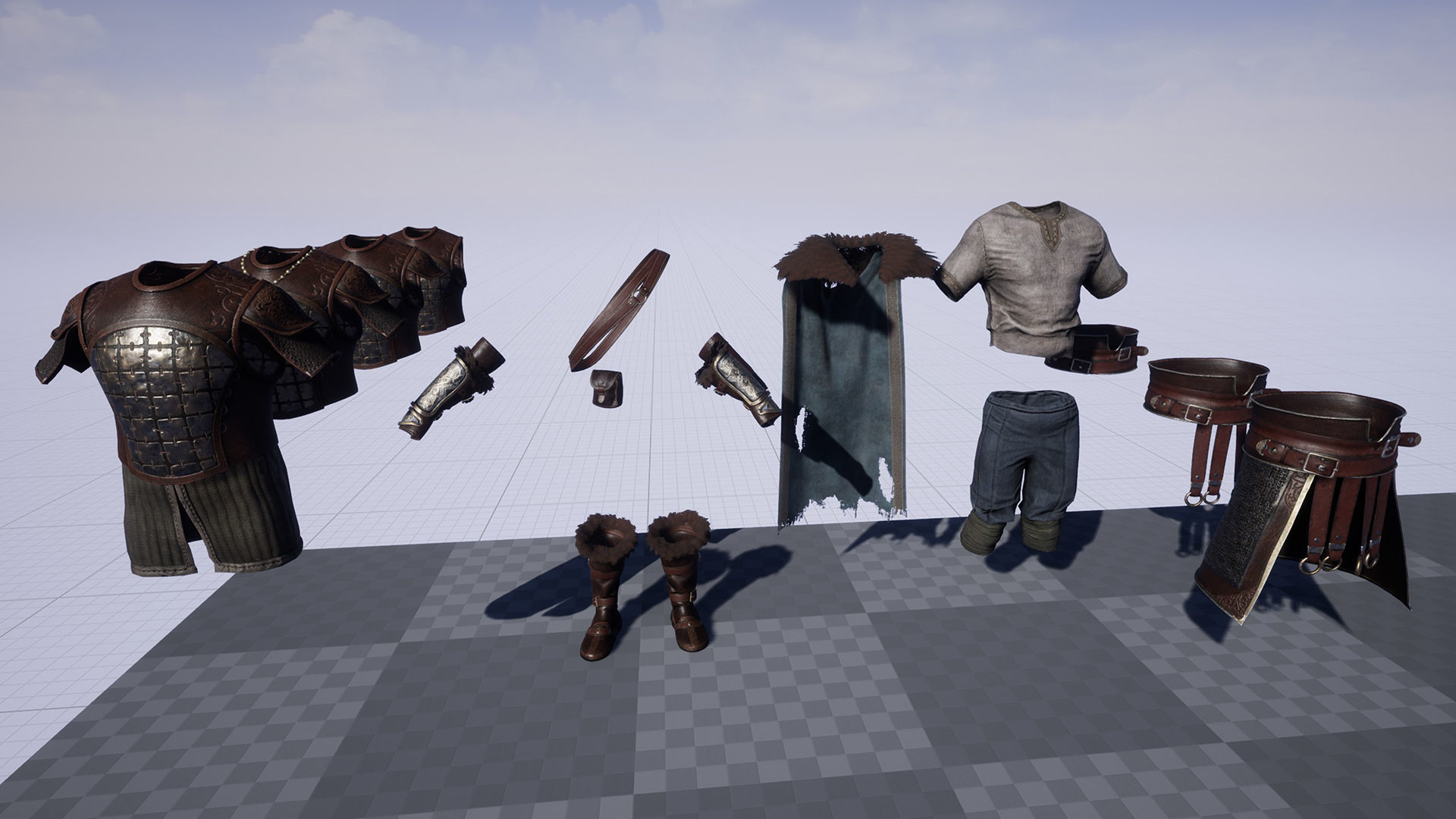 Viking warrior Low-poly 3D model_16