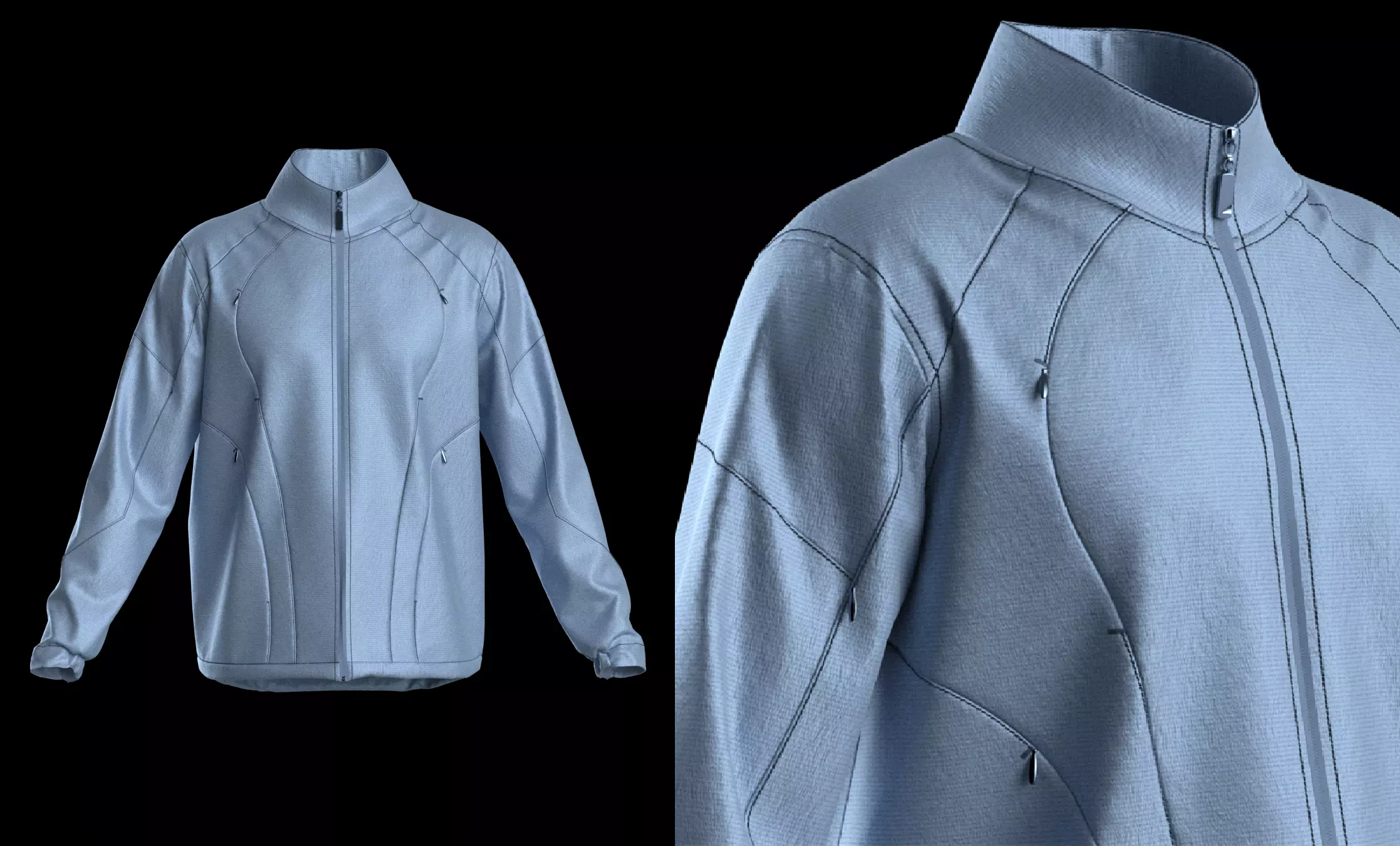 CRINKLE NYLON JACKET Low-poly 3D model