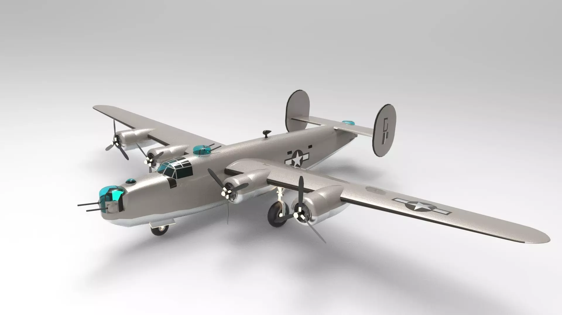 Consolidated B-24 Liberator 3D print model
