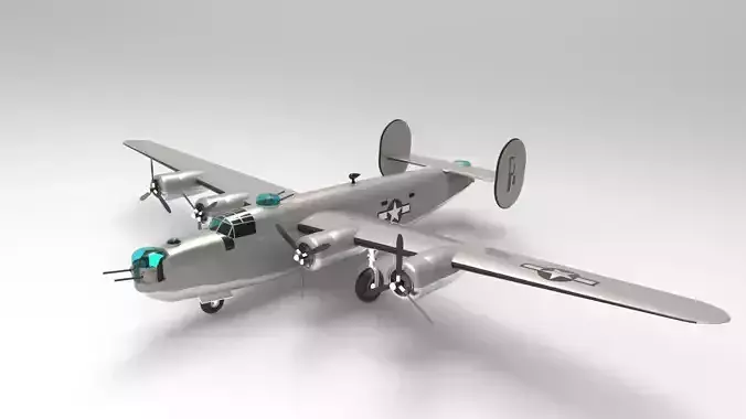 Consolidated B-24 Liberator 3D print model