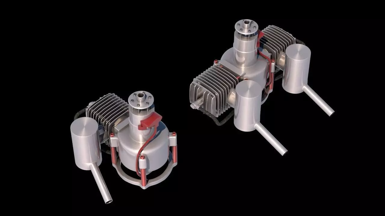 2 Stroke Radio Controlled Gas Engine Free low-poly 3D model