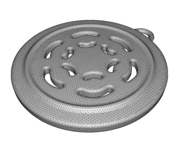 Spectacular Gold Medal Low-poly 3D model_3