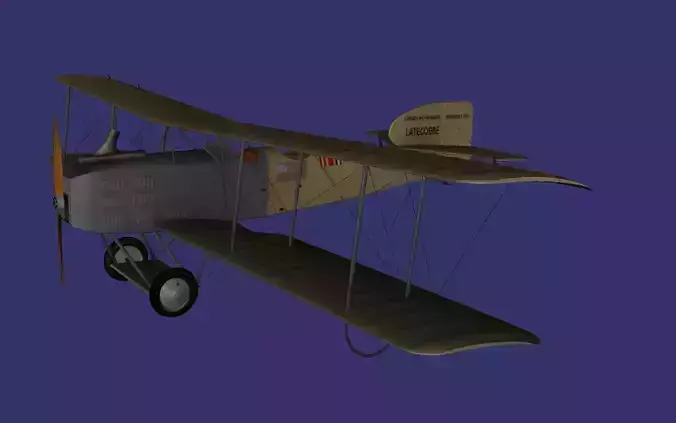 Breguet 14 or Breguet XIV Free low-poly 3D model