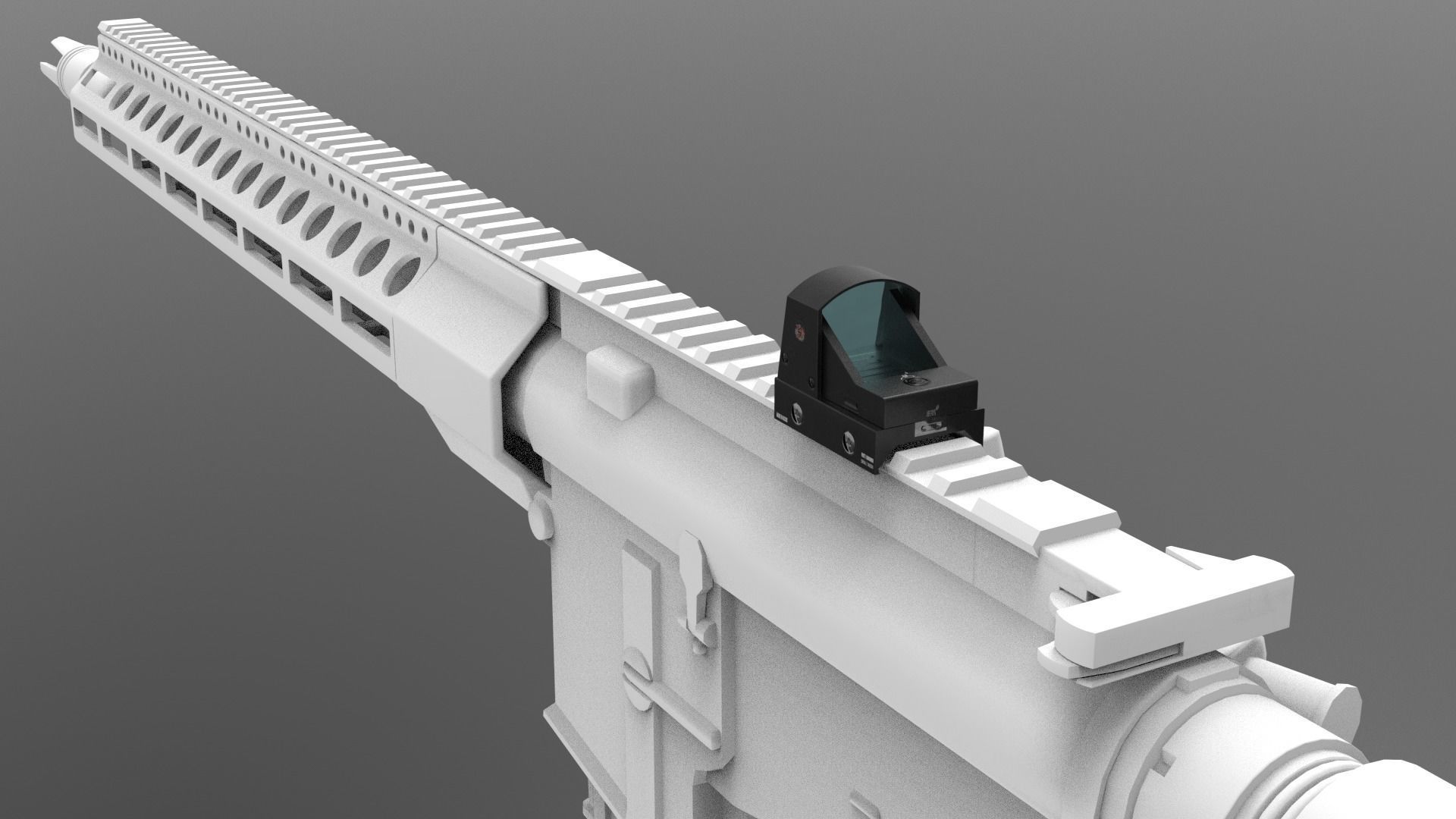 Holomicro Sight Micro Low-poly 3D model_5