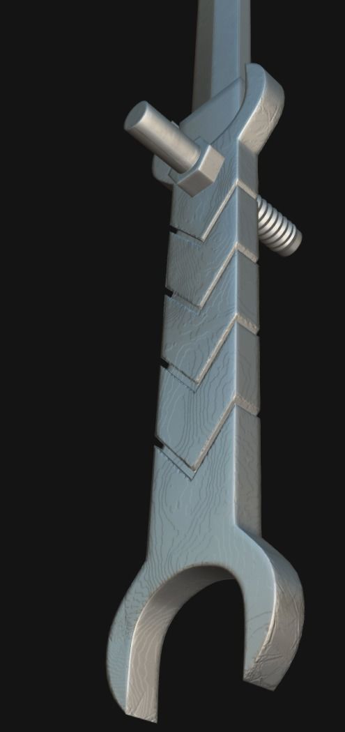 Wrench Blade Low-poly 3D model_12