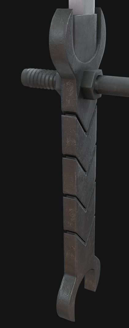Wrench Blade Low-poly 3D model_8