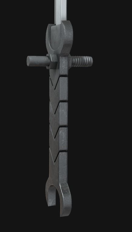Wrench Blade Low-poly 3D model_6