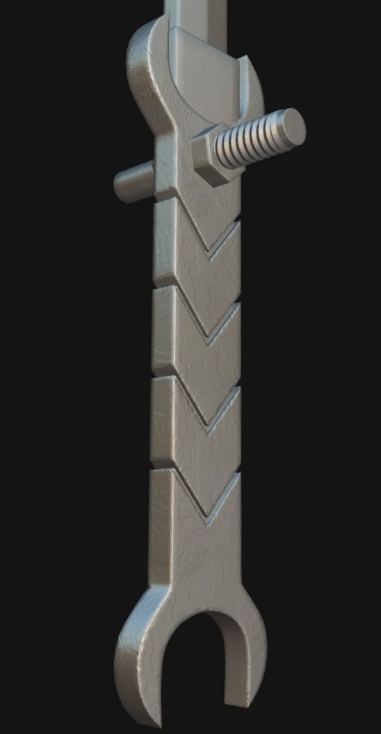 Wrench Blade Low-poly 3D model_2