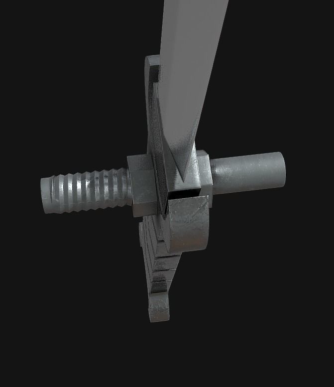 Wrench Blade Low-poly 3D model_10