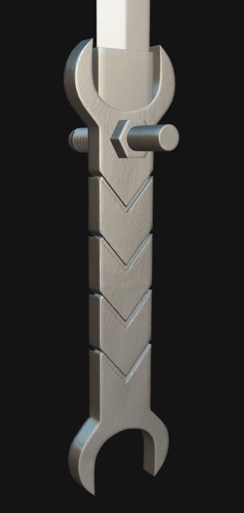Wrench Blade Low-poly 3D model_11