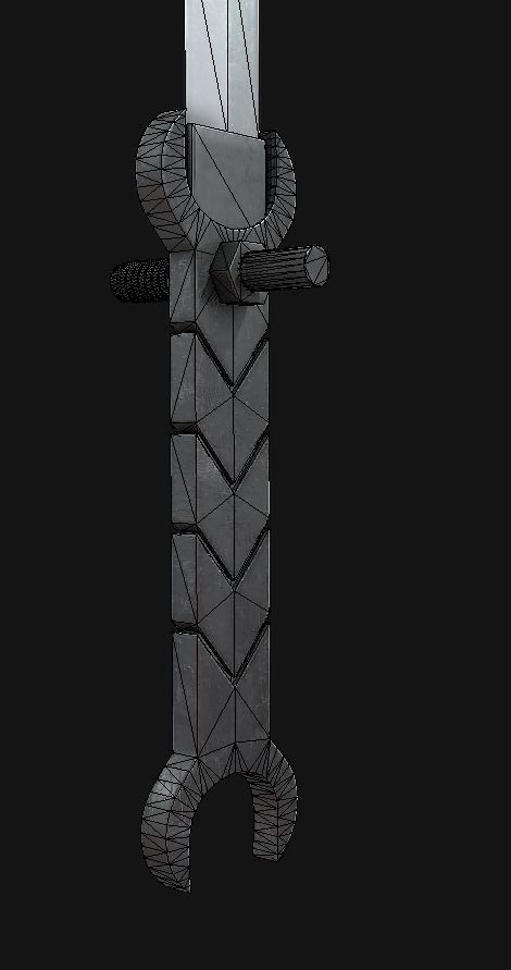 Wrench Blade Low-poly 3D model_4