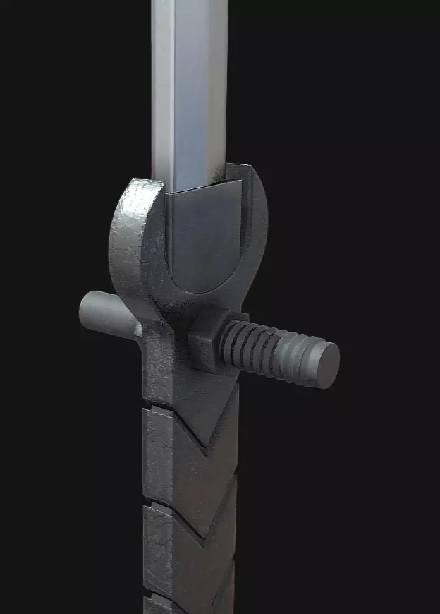 Wrench Blade Low-poly 3D model_0