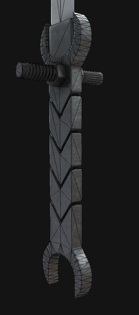 Wrench Blade Low-poly 3D model_5