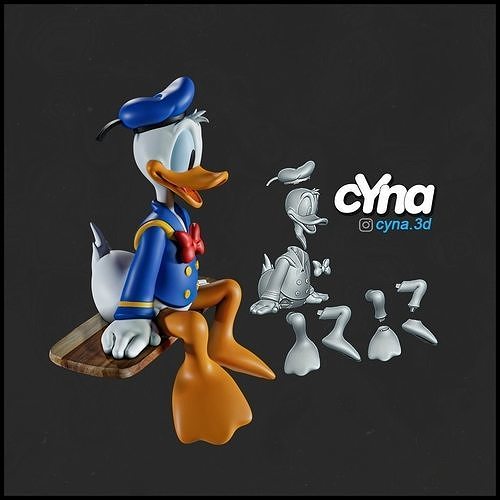 Donald Duck - 3D print model