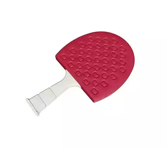 Classic Table Tennis Racquet Low-poly 3D model