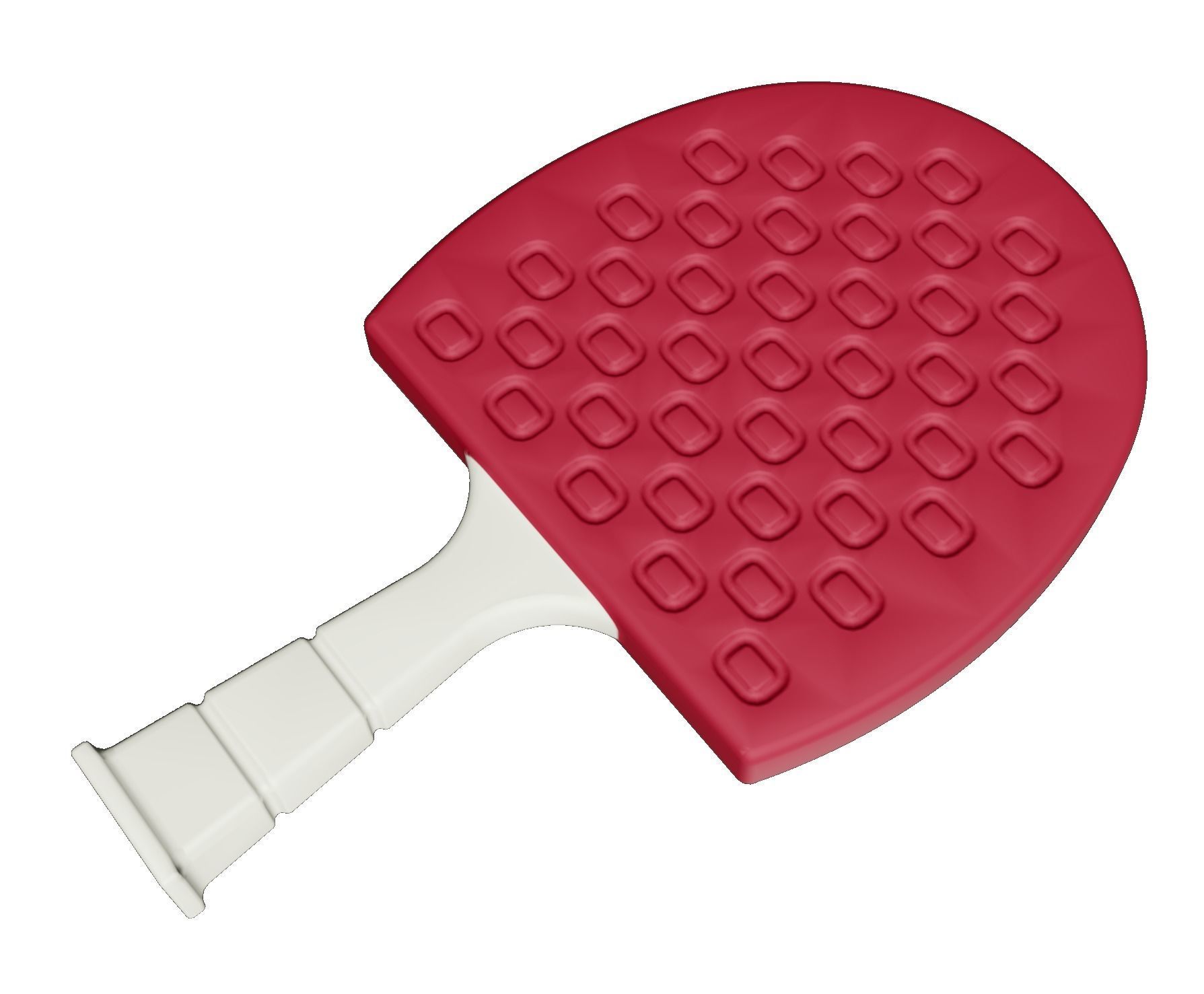 Classic Table Tennis Racquet Low-poly 3D model_1