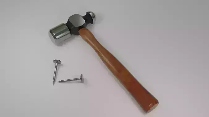 Wooden Hammer 3D model