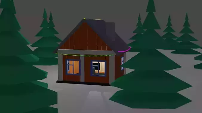 House in the woods 3D model