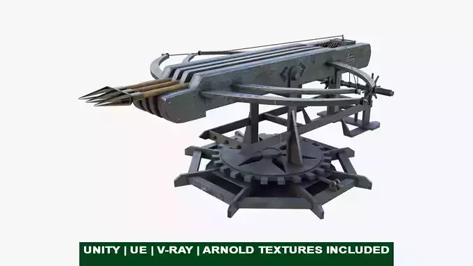  Ballista Weapon GameReady Low-poly 3D model