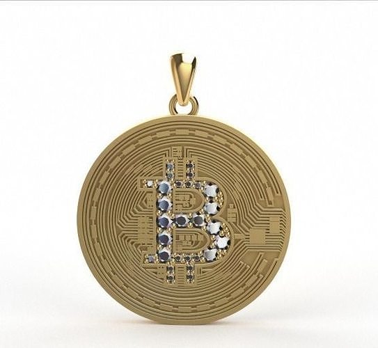 Bitcoin pendant 3D print model